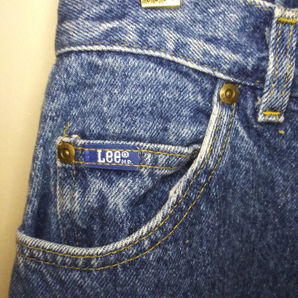 Vintage Lee 100% Cotton High-Rise Baggy Leg "Mom" Jeans - Picture 5 of 11
